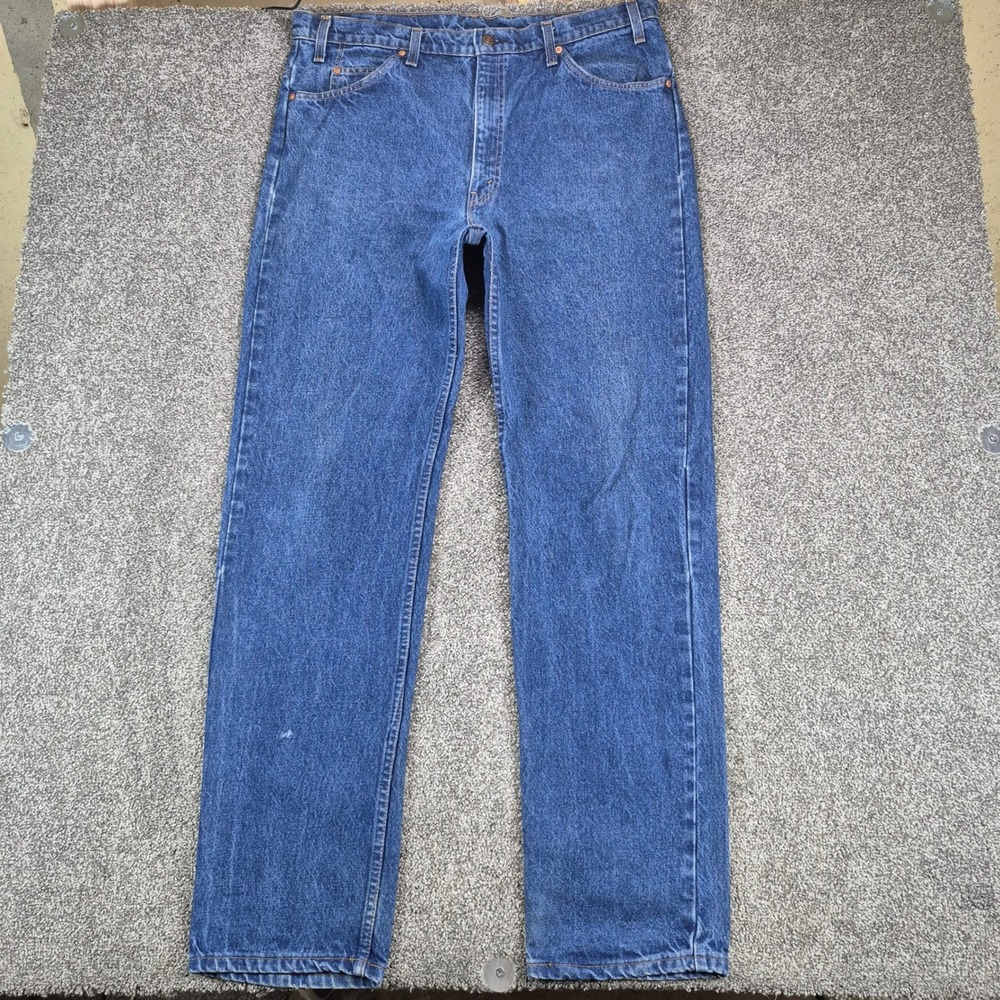 Vintage 90s Levi's 505 Jeans Mens 40x34 Orange Tab 100% Cotton Made in USA